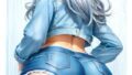青デニムホットパンツ尻【無料試聴】 36 d 780432pl